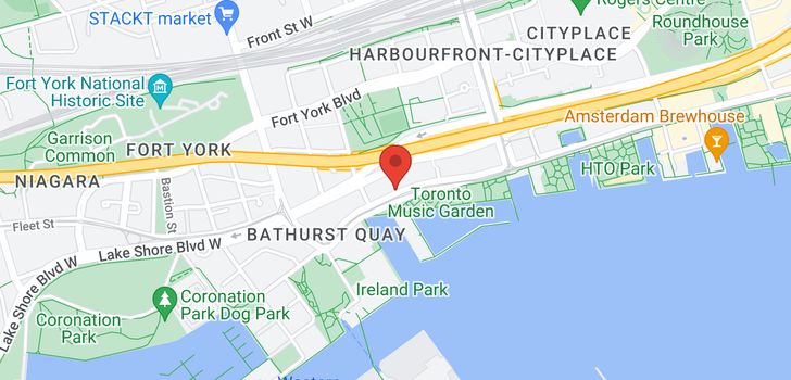 map of #302 -550 QUEENS QUAY W